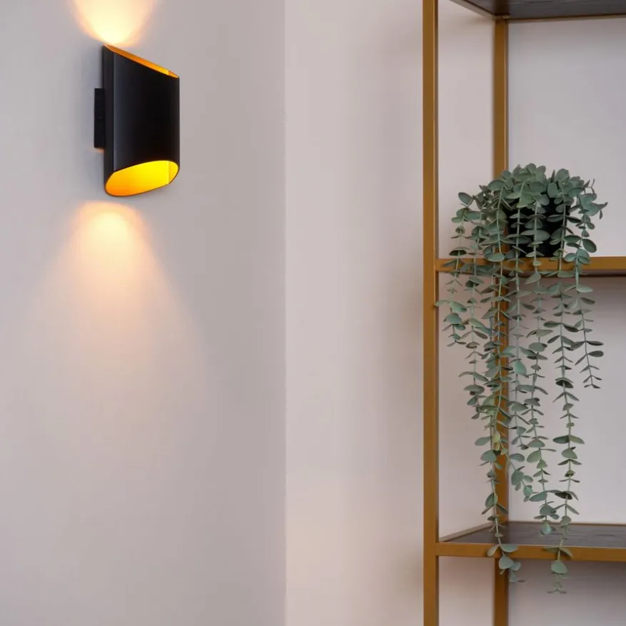 Lucide Wandlamp Diletta Zwart - G9 - 18 cm hoog