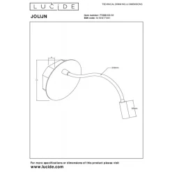 Lucide Wandlamp Jolijn Wit - LED - Ø 11 cm