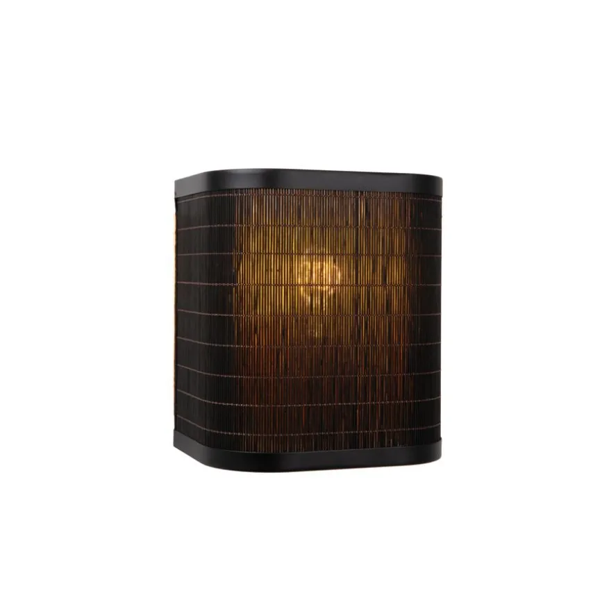 Lucide Wandlamp Tagalog Zwart - E27 - 18x20 cm