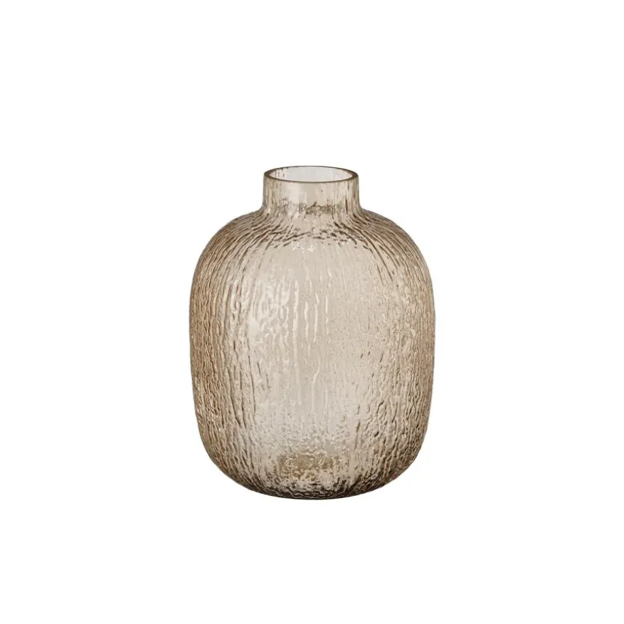 Mica Decorations Vaas Leco Bruin - 20 cm hoog