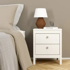 Nachtkastje Dallas Wit - 44x55x39 cm