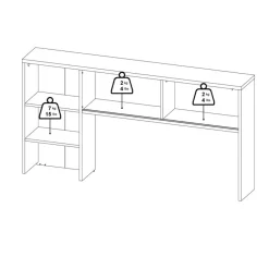 Opzetkast Boston Eiken - 149x79x25 cm
