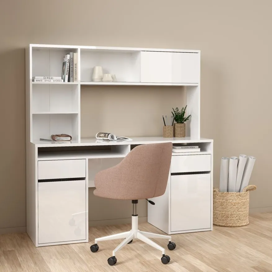 Opzetkast Boston Hoogglans Wit - 149x79x25 cm