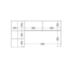 Opzetkast Boston Hoogglans Wit - 149x79x25 cm