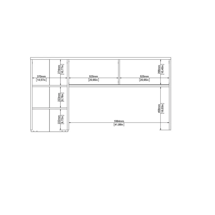 Opzetkast Boston Hoogglans Wit - 149x79x25 cm