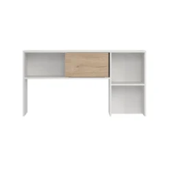 Opzetkast Boston Wit / Eiken - 123x65x24 cm