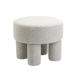 Poef Weslee Beige - Ø 50 cm