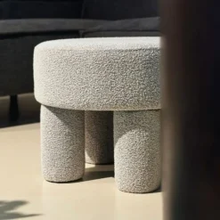 Poef Weslee Beige - Ø 50 cm
