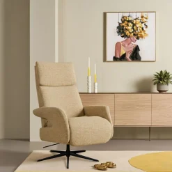 Relaxfauteuil Kortgene Medium Mosterdgeel