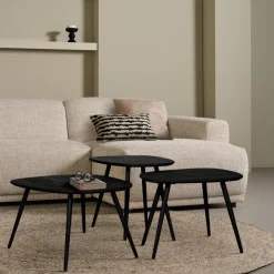 Salontafel Comporta Zwart - set 3 stuks
