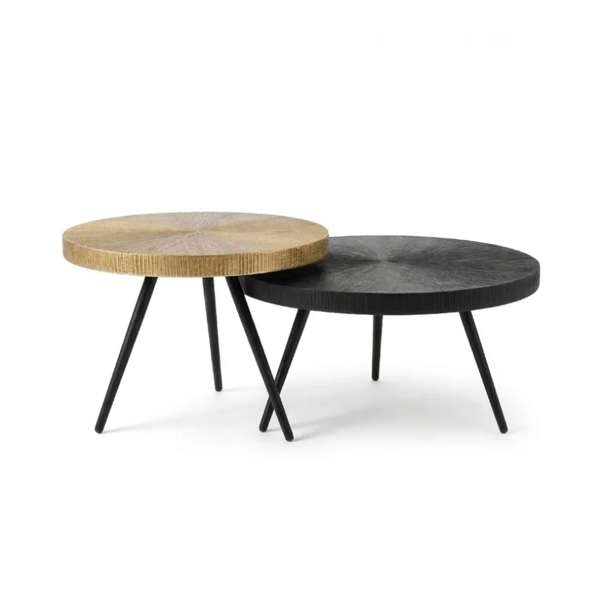 Salontafel Foti Zwart / Brons- set 2 stuks