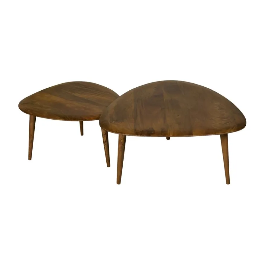 Salontafel Lombok Honingbruin - set 2 stuks