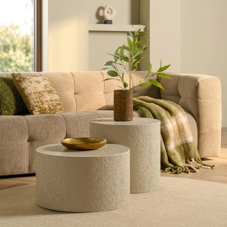 Salontafel Novi Greige - set 2 stuks