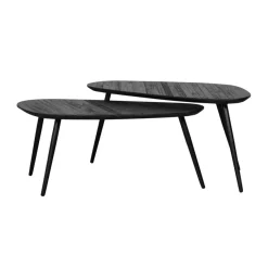 Salontafel Thionville Zwart - set 2 stuks