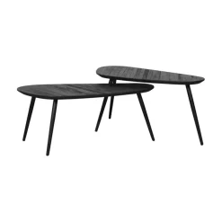 Salontafel Thionville Zwart - set 2 stuks