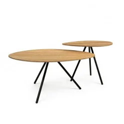 Salontafel Varo Naturel - set 2 stuks