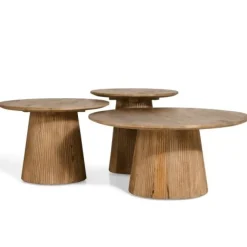 Salontafel Viktor Lichtbruin - Ø 80 cm