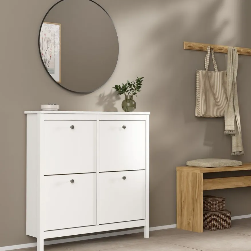 Schoenenkast Dallas Wit - 103x103x25 cm