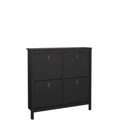 Schoenenkast Dallas Zwart - 103x103x25 cm
