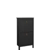 Schoenenkast Dallas Zwart - 54x103x25 cm
