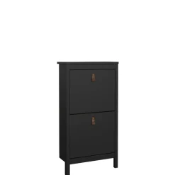 Schoenenkast Dallas Zwart - 54x103x25 cm