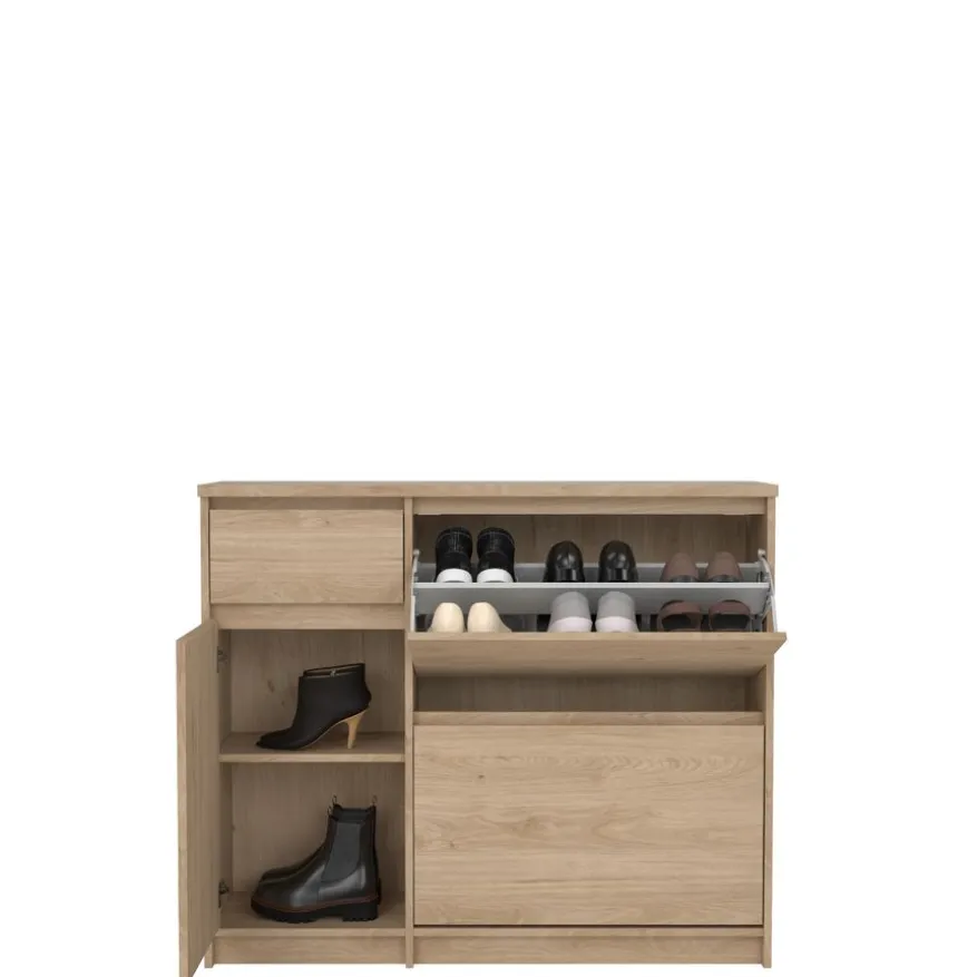 Schoenenkast Luna Eiken - 109x93x32 cm