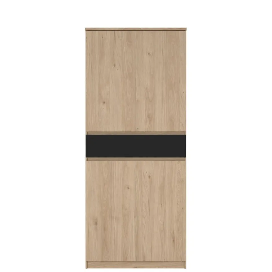 Schoenenkast Luna Eiken - 81x192x40 cm