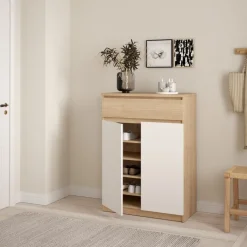 Schoenenkast Luna Wit - 81x112x40 cm