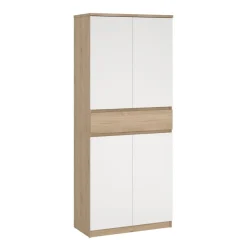 Schoenenkast Luna Wit - 81x192x40 cm