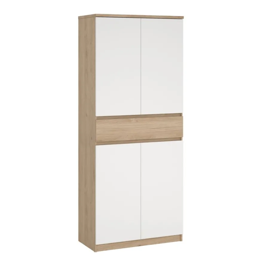 Schoenenkast Luna Wit - 81x192x40 cm