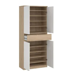 Schoenenkast Luna Wit - 81x192x40 cm