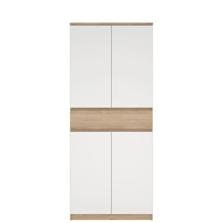 Schoenenkast Luna Wit - 81x192x40 cm
