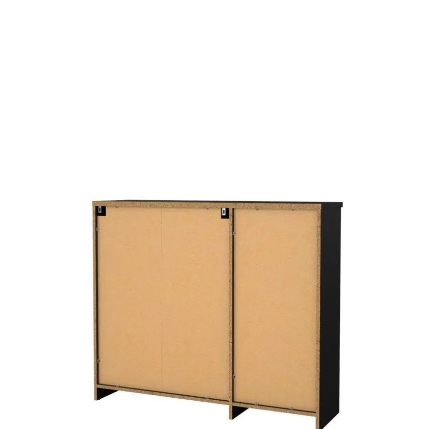 Schoenenkast Luna Zwart - 109x93x32 cm