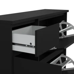 Schoenenkast Luna Zwart - 109x93x32 cm