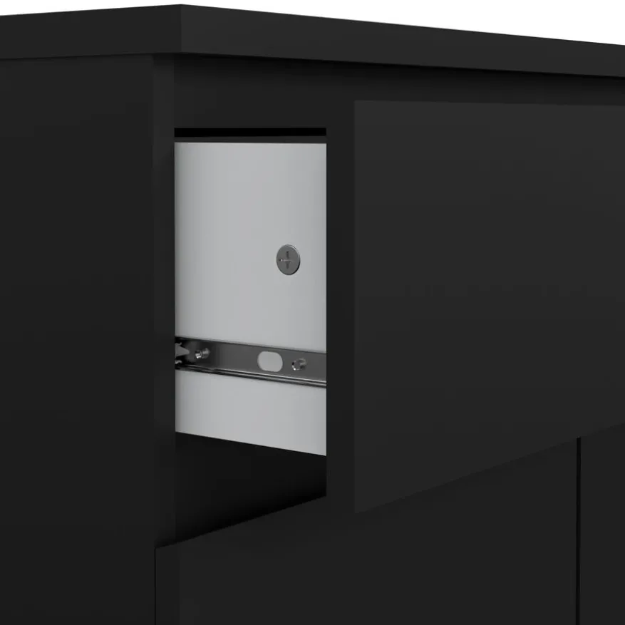 Schoenenkast Luna Zwart - 81x101x40 cm