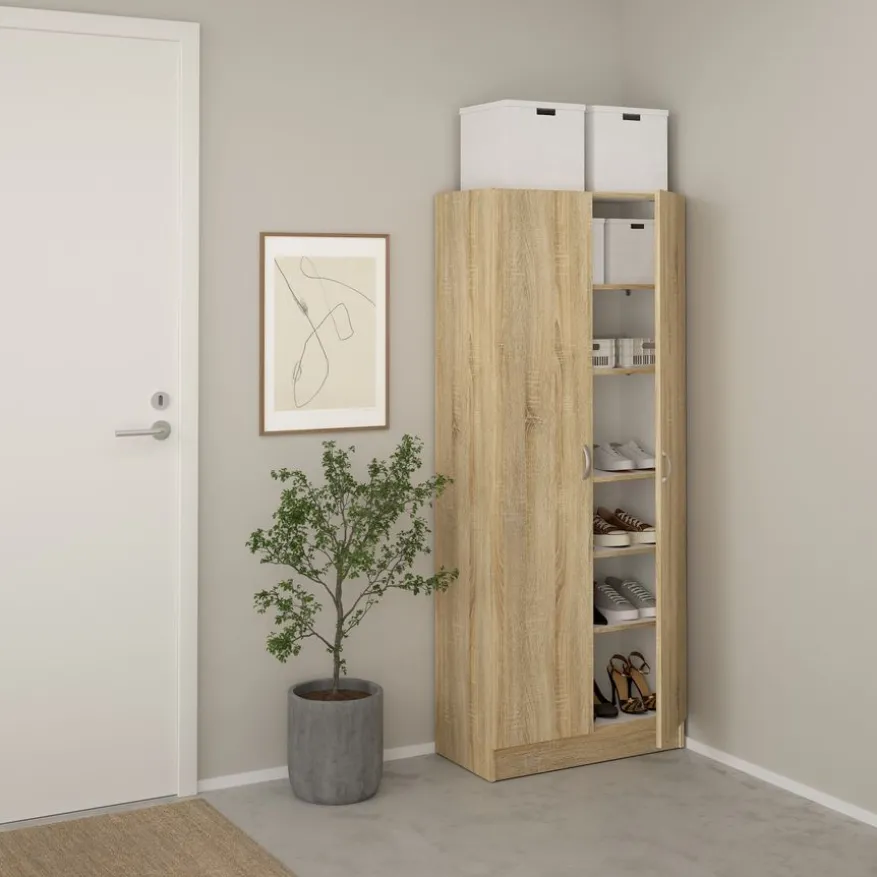 Schoenenkast Miami Naturel - 69x170x35 cm