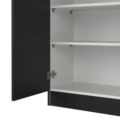 Schoenenkast Miami Zwart - 69x170x35 cm