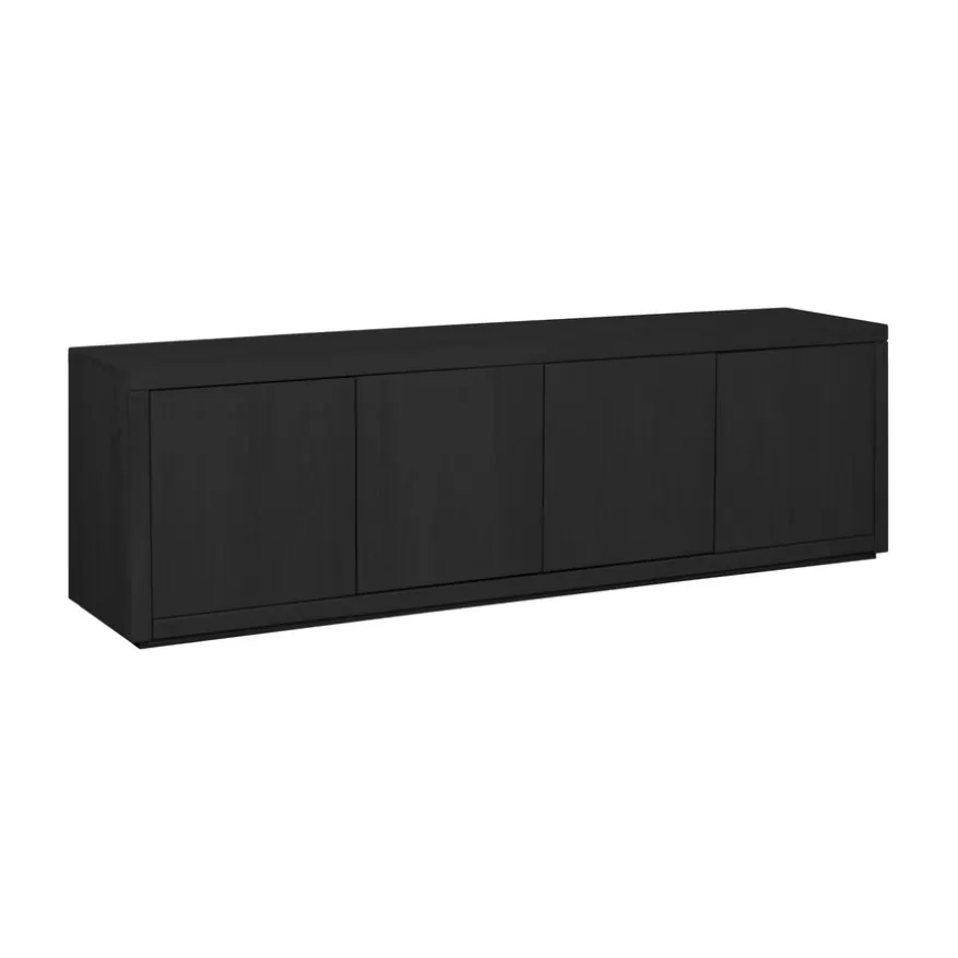 TV-meubel Chester Zwart - 180x55x40 cm