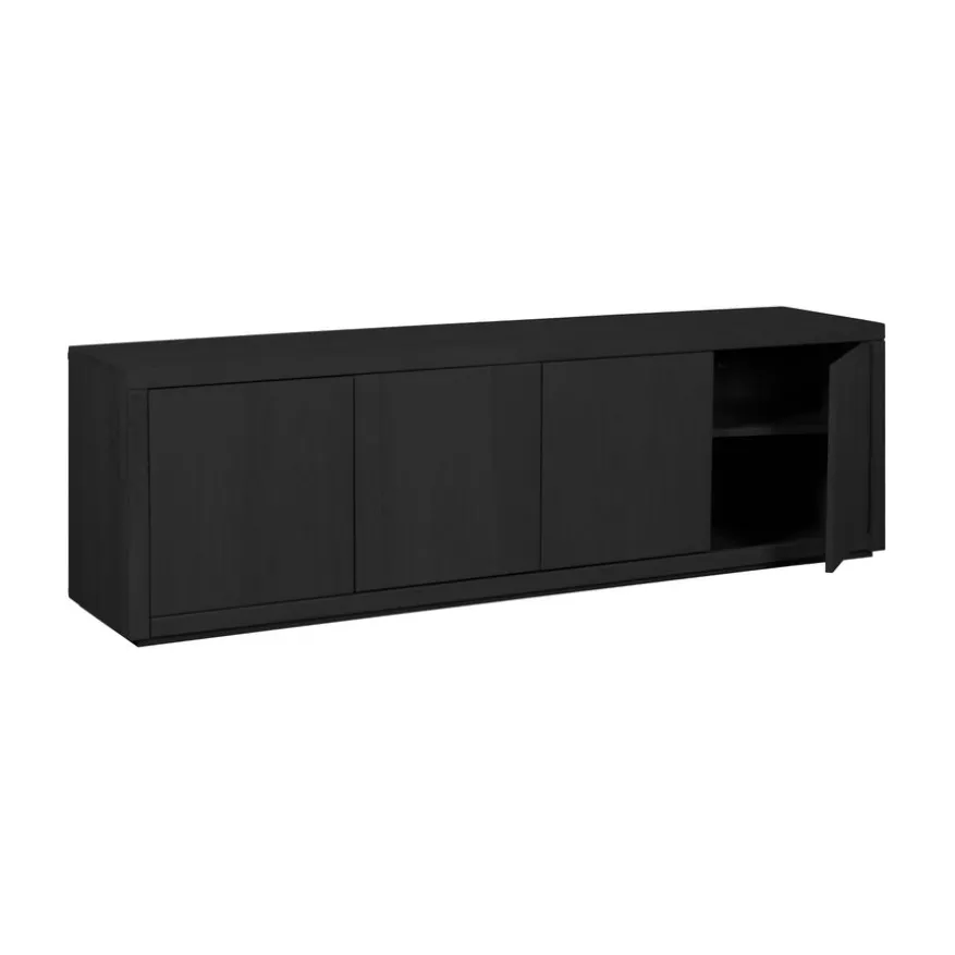TV-meubel Chester Zwart - 180x55x40 cm