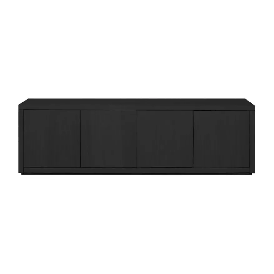 TV-meubel Chester Zwart - 215x55x40 cm