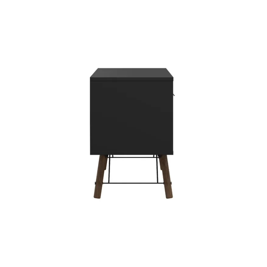 TV-meubel Denver Zwart / Walnoot - 150x60x40 cm