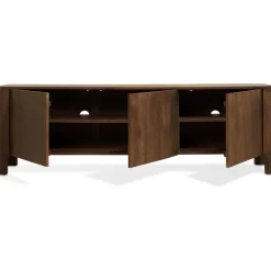 TV-Meubel Liam Bruin / Marmer - 175x55x40 cm