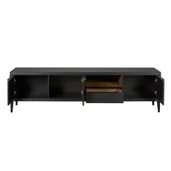 TV-meubel Zwanenburg Zwart - 192x52x48 cm