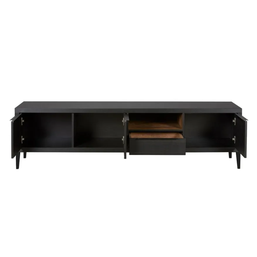 TV-meubel Zwanenburg Zwart - 192x52x48 cm