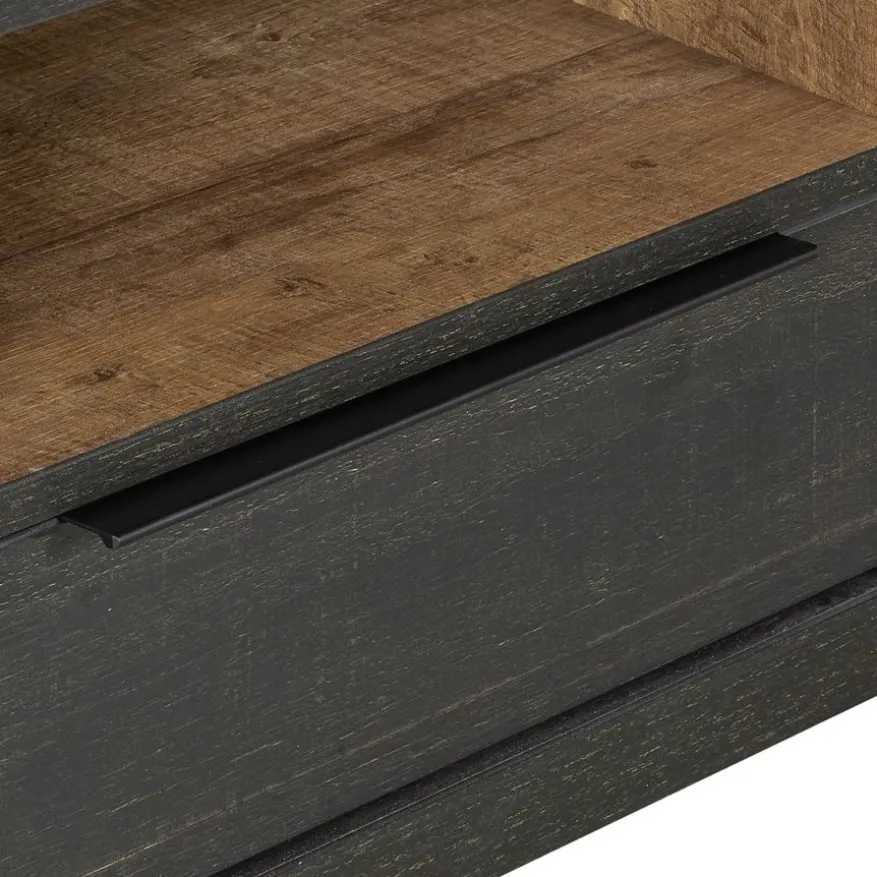 TV-meubel Zwanenburg Zwart - 192x52x48 cm