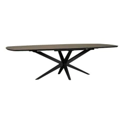 Uitschuifbare Eettafel Enjoy Donkergrijs - 220/277x120 cm