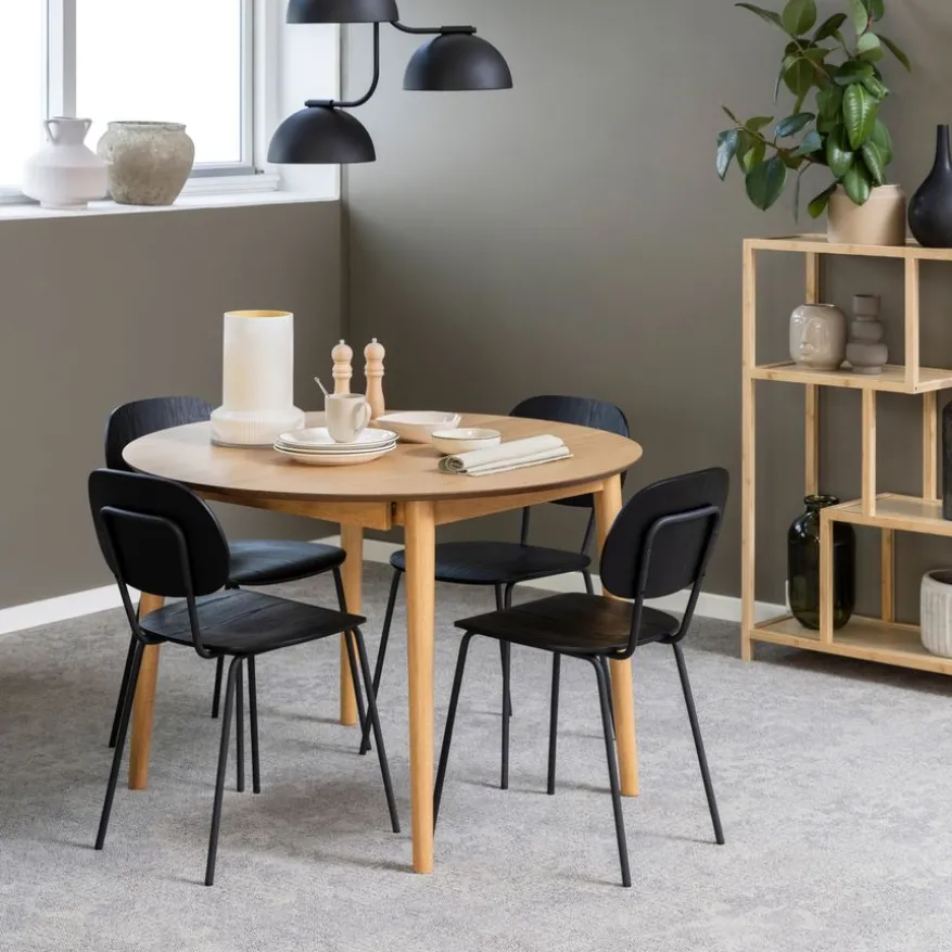 Uitschuifbare Eettafel Saga Naturel - 115/154x115 cm