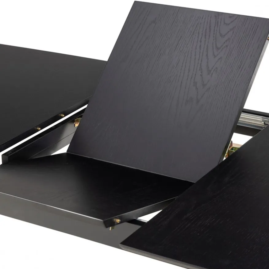 Uitschuifbare Eettafel Saga Zwart - 180/219x90 cm