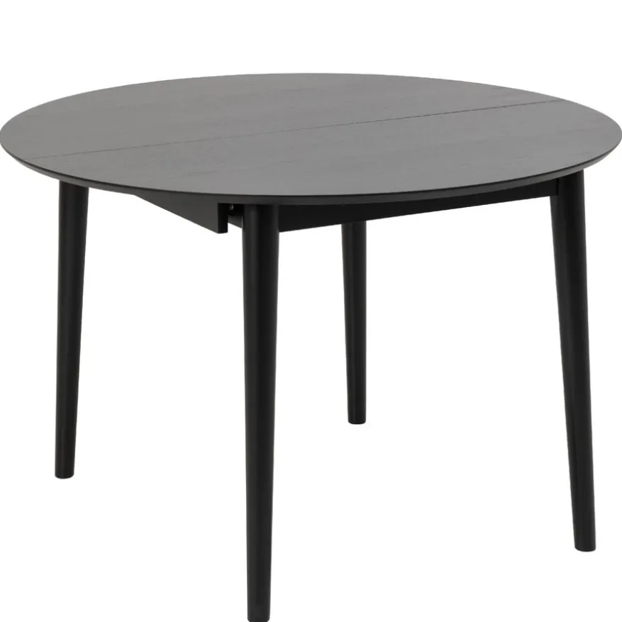 Uitschuifbare Eettafel Saga Zwart - 115/154x115 cm