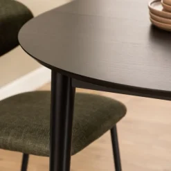 Uitschuifbare Eettafel Saga Zwart - 115/154x115 cm